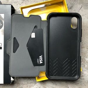 iPhone X or XS Otterbox strada leather wallet case
